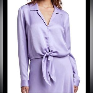 L'AGENCE Lavender Button Down Shirt